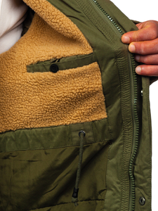Chaqueta de invierno parka para hombre verde Bolf 1794