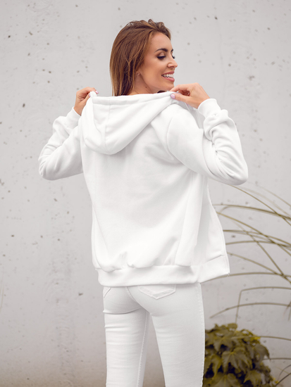 Sudadera con capucha para mujer blanco Bolf W03B