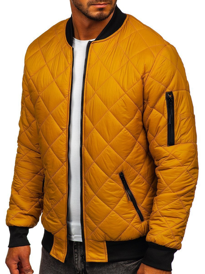 Chaqueta de entretiempo bomber para hombre camel Bolf MY-01