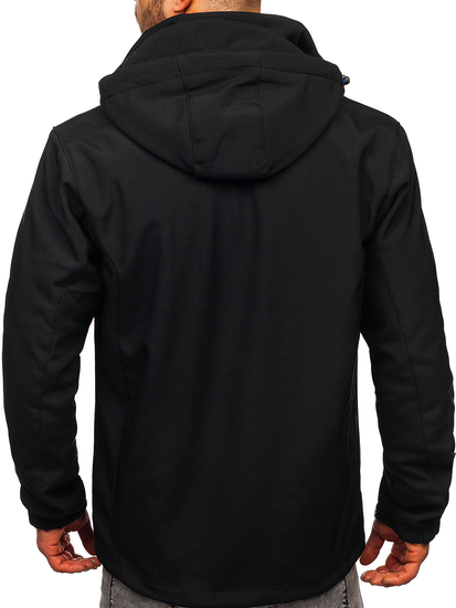 Chaqueta softshell para hombre color negro y azul Bolf BK017