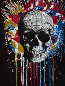 Camiseta estampada sin mangas tipo boxer color negro Bolf 14839