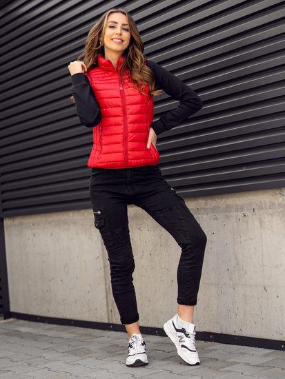 Chaleco acolchado para mujer rojo Bolf B2705A