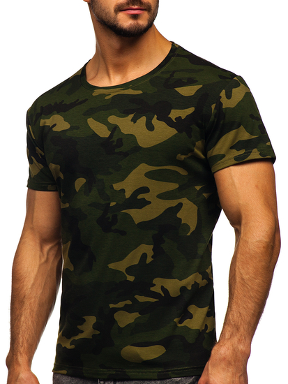 Camiseta de camuflaje para hombre color caqui Bolf S807