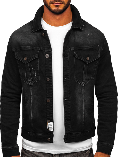 Chaqueta vaquera para hombre negro Bolf MJ514N