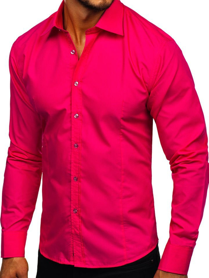 Camisa elegante de manga larga para hombre coral Bolf 1703