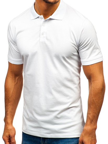 Camiseta polo para hombre blanca Bolf 9025