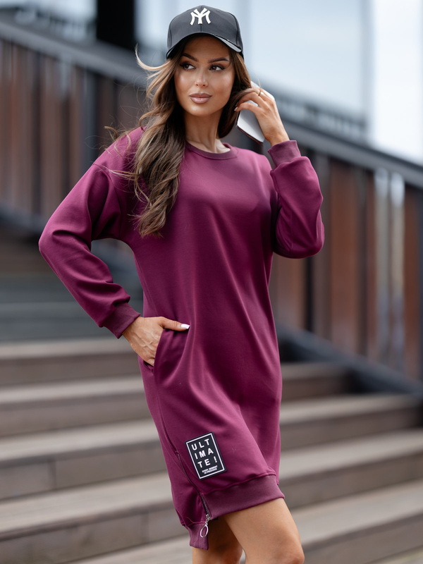 Vestido burdeos mantequilla Bolf 524