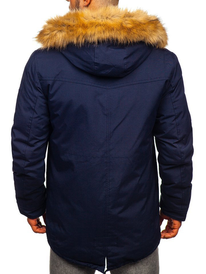 Chaqueta de invierno parka para hombre azul oscuro Bolf 1972