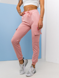 Pantalón de chándal tipo cargo para mujer rosa Bolf HW2516C