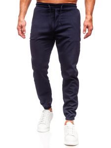 Pantalón jogger de tela para hombre azul tinta Bolf 0065