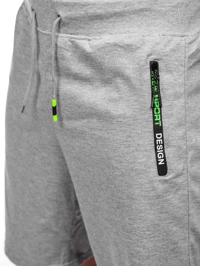 Pantalón corto de chándal para hombre gris Bolf 8K931