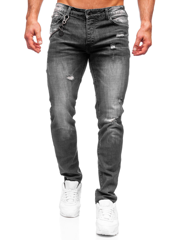 Pantalón vaquero regular fit para hombre negro Bolf MP0051N