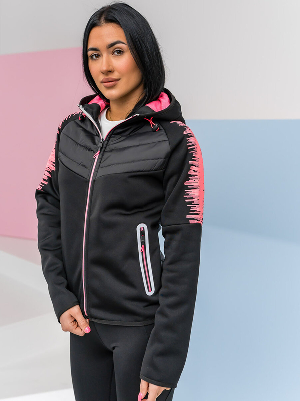 Sudadera de entretiempo para mujer negra Bolf KSW4007