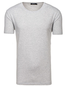 Camiseta de manga corta lisa para hombre gris Bolf T1281