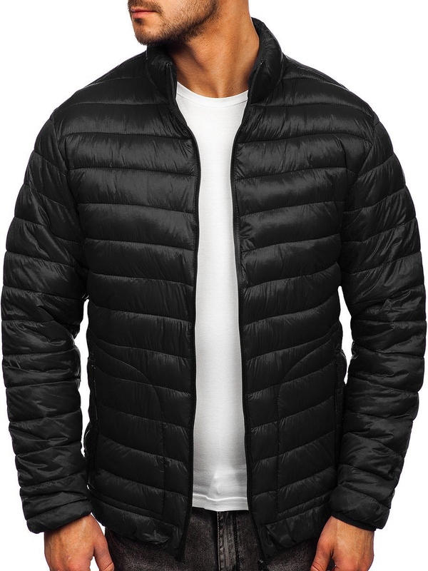 Chaqueta acolchada de entretiempo para hombre color negro Bolf 13007