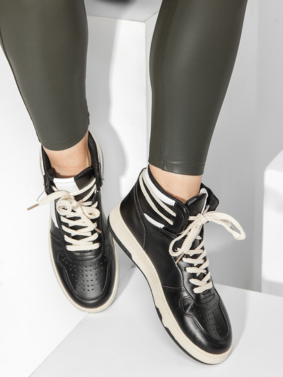 Calzado deportivo tipo sneakers para mujer negro Bolf YD650