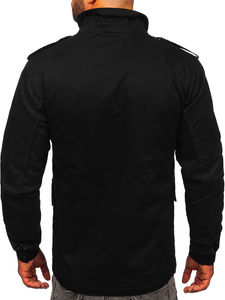 Chaqueta algodón de entretiempo para hombre negro Bolf 10290