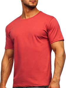 Camiseta lisa de algodón color salmón para hombre Bolf 192397