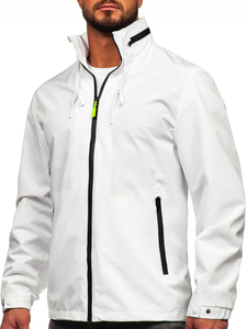 Chaqueta de entretiempo con capucha escondida para hombre blanco Bolf 5M3105