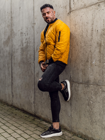 Chaqueta de entretiempo bomber para hombre camel Bolf MY-01