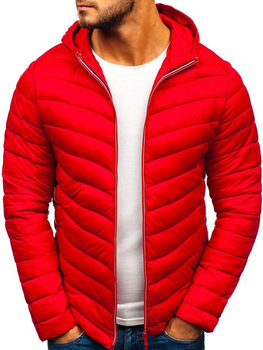 Chaqueta de entretiempo deportiva para hombre rojo Bolf LY1016