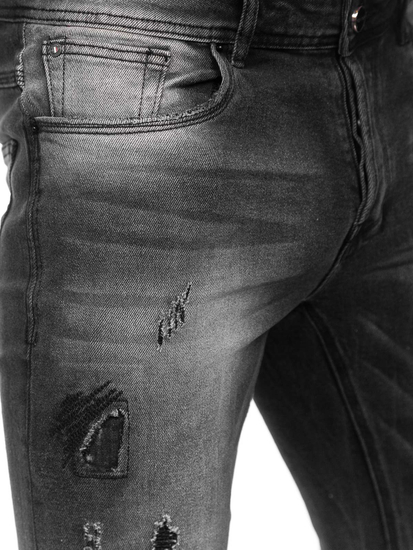 Pantalón vaquero regular fit para hombre negro  Bolf MP008N