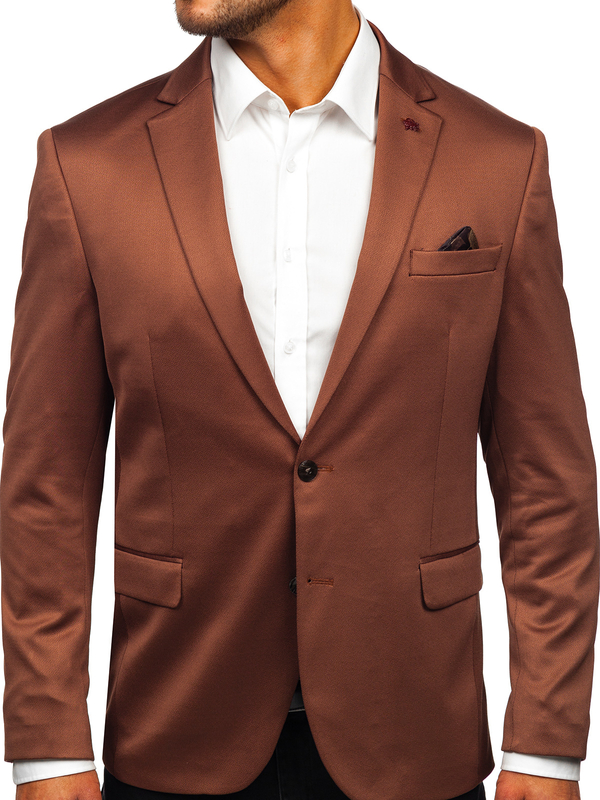 Hombre Blazer elegante Marrón Bolf 022
