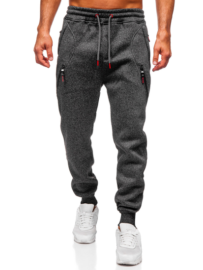 Pantalón forrado de chándal jogger para hombre grafito Bolf Q1104