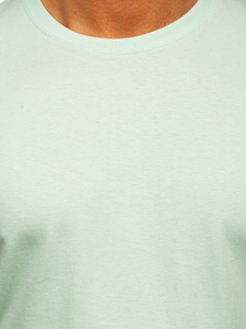 Camiseta lisa de algodón color menta claro para hombre Bolf 192397