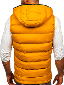 Chaleco acolchado grueso con capucha para hombre camel Bolf 7M805