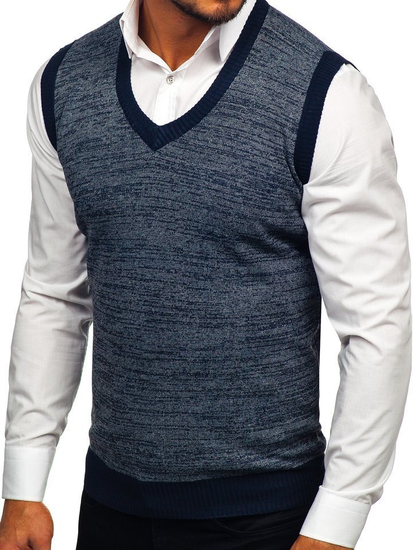 Jersey sin manga para hombre azul oscuro Bolf 8131