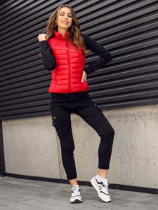 Chaleco acolchado para mujer rojo Bolf B2705A