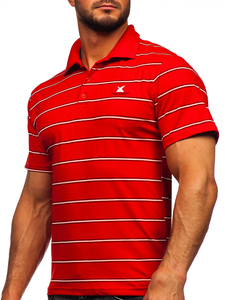 Camiseta polo de manga corta para hombre rojo Bolf 14954