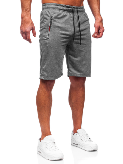 Pantalones cortos de chándal para hombre grafito Bolf JX711