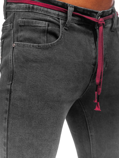 Pantalón vaquero skinny fit para hombre negro Bolf KX565-1
