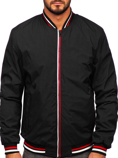 Chaqueta bomber de entretiempo para hombre negro Bolf 84M3001