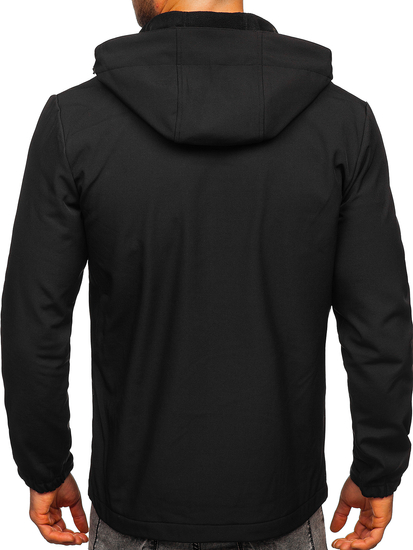Chaqueta softshell de entretiempo para hombre negro Bolf HH017