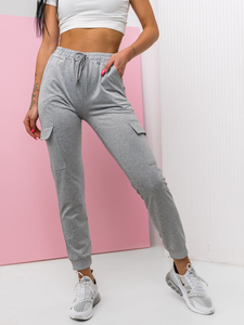 Pantalón de chándal tipo cargo para mujer gris Bolf HW2516C