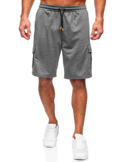 Pantalón corto de chándal cargo para hombre grafito Bolf 8K218