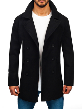 Abrigo corto con doble botonadura de invierno para hombre negro Bolf 11Z8215A2