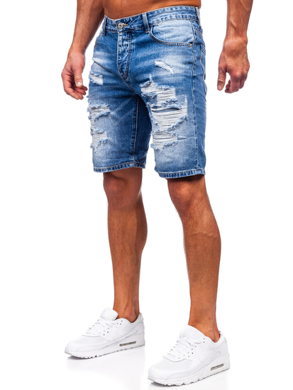 Pantalón corto vaquero para hombre azul oscuro Bolf RJ953