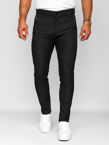 Pantalón chinos de tela para hombre negro Bolf 0031