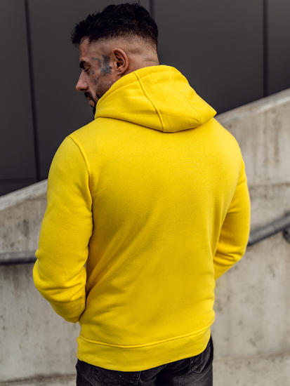 Sudadera tipo canguro con capucha para hombre amarillo Bolf 2009A