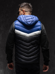 Chaleco acolchado con capucha para hombre azul marino Bolf HDL88004A1