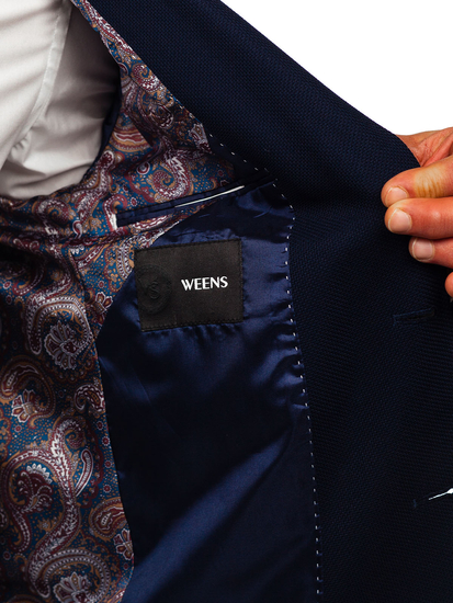 Hombre Blazer elegante Azul oscuro Bolf 02