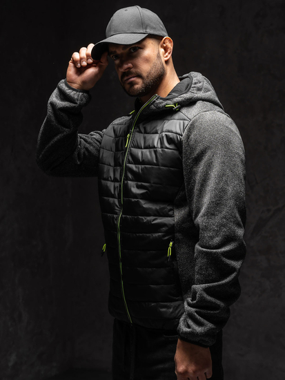 Chaqueta de entretiempo para hombre negro Bolf KS2155