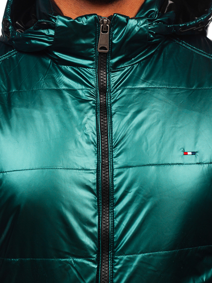 Chaqueta  alcholada de entretiempo deportiva para hombre verde Bolf 2143