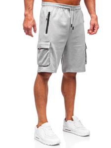 Pantalón corto de chándal cargo para hombre gris Bolf 8K278