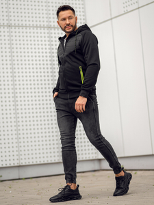 Chaqueta de entretiempo para hombre negro Bolf KS2149