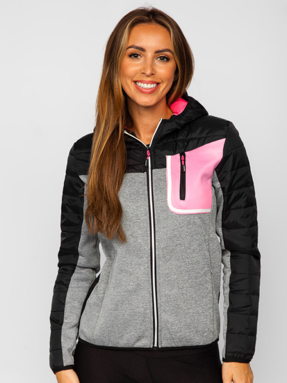 Sudadera deportiva con capucha para mujer color negro Bolf KSW4006A1